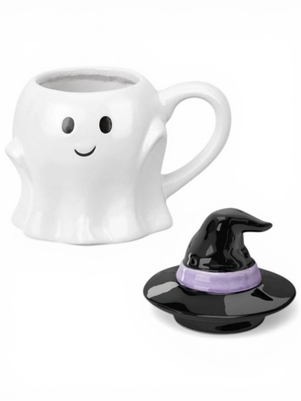 NWT Ghost Figural Halloween Mug with Lid 7.8 oz Hyde and Eek